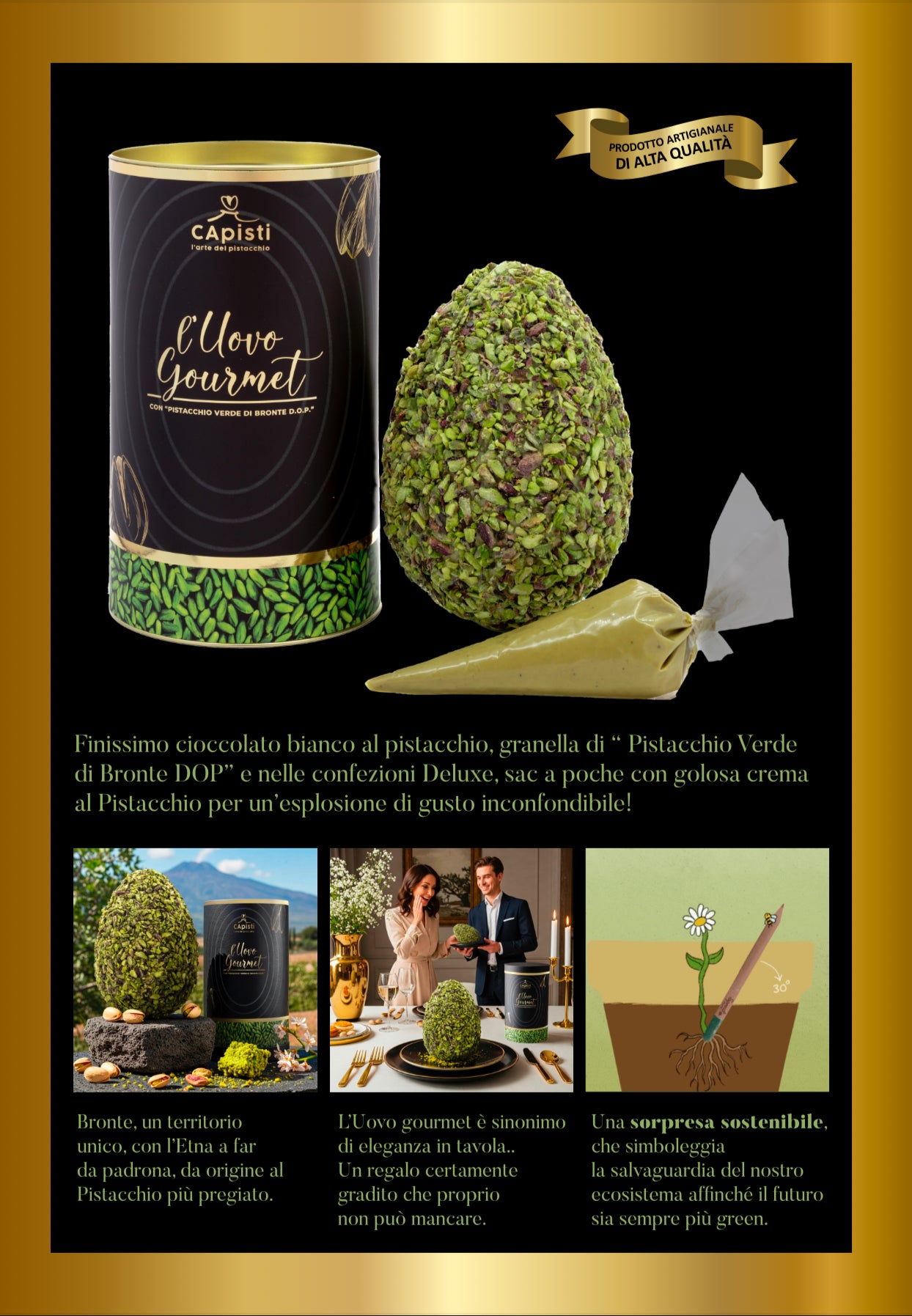 Huevo Gourmet con Pistacho Verde de Bronte DOP (HASTA FIN DE EXISTENCIAS)