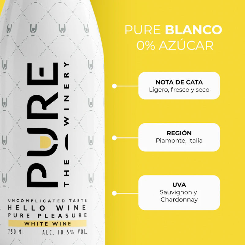Vino Pure Blanco 0% Azúcar