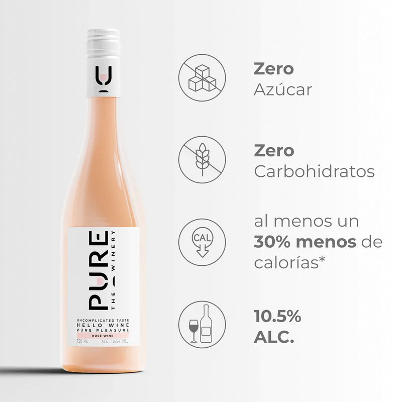 Vino Pure Rosado 0% Azúcar