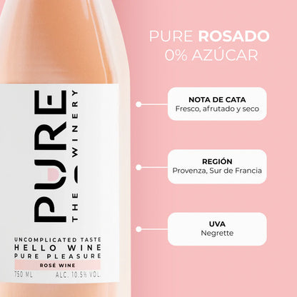 Vino Pure Rosado 0% Azúcar