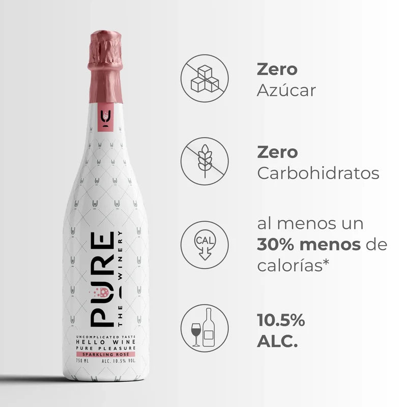 Vino Pure Espumoso Rosado 0% Azúcar (Prosecco)